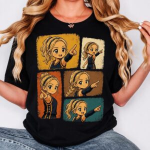 Cute Anime Girl Sophie Pointing Chibi T-Shirt, Sophie Pointing Meme Shirt BWK