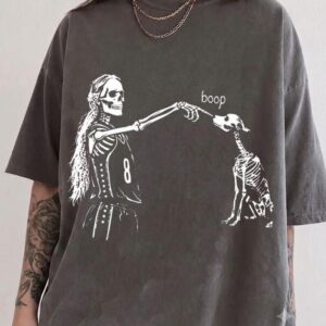 Sophie Cunningham Pointing Boop Dog Shirt, Skeleton Funny Basketball Halloween BWK