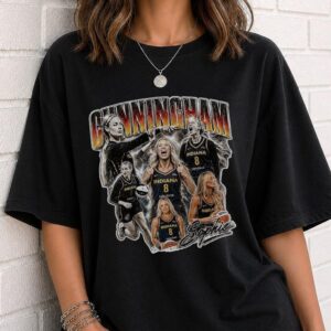 Vintage Sophie Cunningham Bootleg Shirt, Indiana Basketball Collage Tee BWK