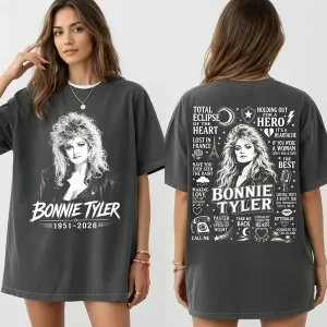 Bonnie Tyler Tribute Shirt, Memorial Rock Legend Tee, Vintage Music Fan T Shirt, 1951 2026 Remembrance Gift