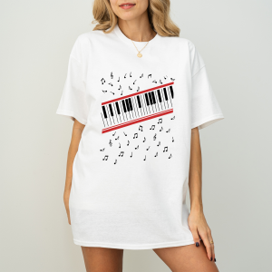 Beat It Keyboard Red Piano Shirt Vintage Style , King of Pop Music Tee, Michael Fan Gift Suly
