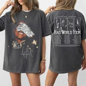 Vintage Michael Jackson Bad World Tour T-Shirt, 1988 Classic Concert Graphic Tee, Oversized Retro King of Pop Iconic Glove Shirt