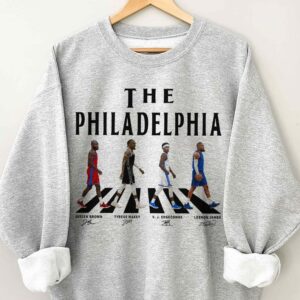 Philadelphia Basketball Walking Road Funny Shirt, Lebron Edgecombe Brown Maxey Shirt BWK